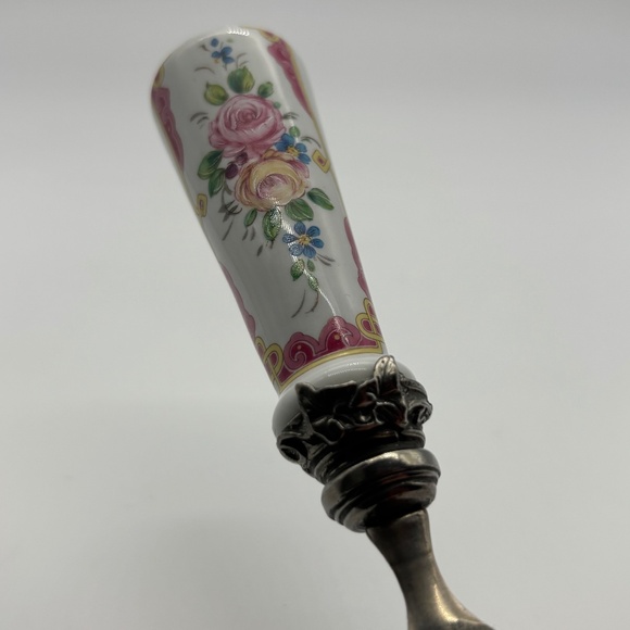 Limoges France Antique Porcelain Handpainted Letter Knife Matches Inkwell Marked - Picture 9 of 12